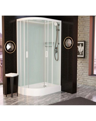 Душевая кабина 120x80x220 см Frank F412R White 412214 прозрачное