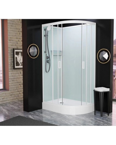 Душевая кабина 100x80x215 см Frank F418L White 418018 прозрачное