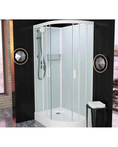 Душевая кабина 120x80x215 см Frank F412L White 412012 прозрачное