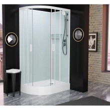 Душевая кабина 110x80x215 см Frank F411R White 411014 прозрачное