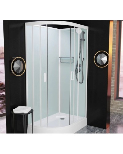 Душевая кабина 120x80x215 см Frank F412R White 412014 прозрачное