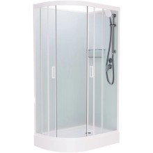 Душевая кабина 100x80x215 см Frank F418R М White 20015 текстурное стекло