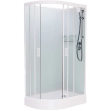 Душевая кабина 100x80x215 см Frank F418R М White 20015 текстурное стекло