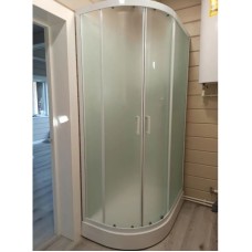 Душевая кабина 100x80x215 см Frank F418R М White 20015 текстурное стекло