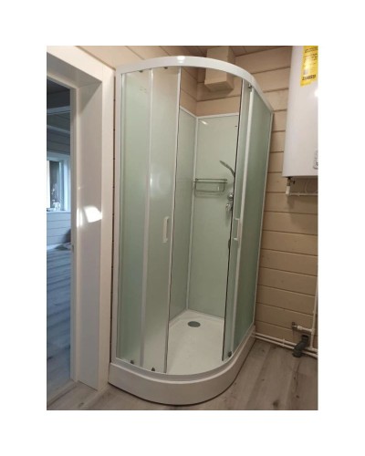 Душевая кабина 100x80x215 см Frank F418R М White 20015 текстурное стекло