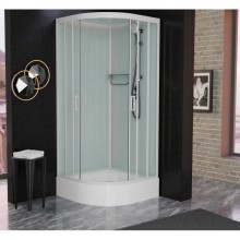 Душевая кабина 100x100x220 см Frank F400/1 White 125009 прозрачное