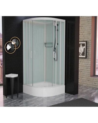 Душевая кабина 100x100x220 см Frank F400/1 White 125009 прозрачное