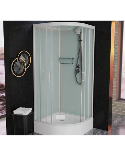 Душевая кабина 100x100x220 см Frank F400/1 White 125009 прозрачное