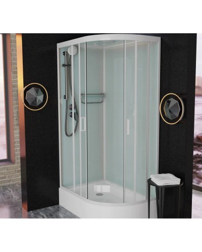 Душевая кабина 120x80x220 см Frank F412/1L White 127009 прозрачное