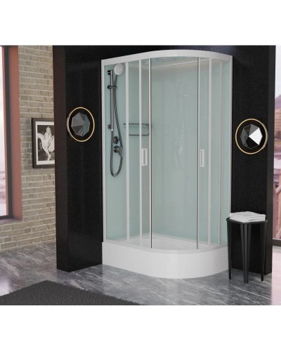 Душевая кабина 120x80x220 см Frank F412/1L White 127009 прозрачное