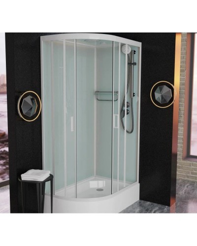 Душевая кабина 120x80x220 см Frank F412/1R White 129009 прозрачное