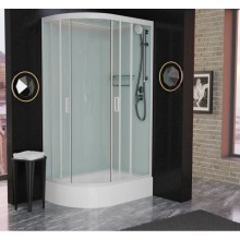 Душевая кабина 120x80x220 см Frank F412/1R White 129009 прозрачное