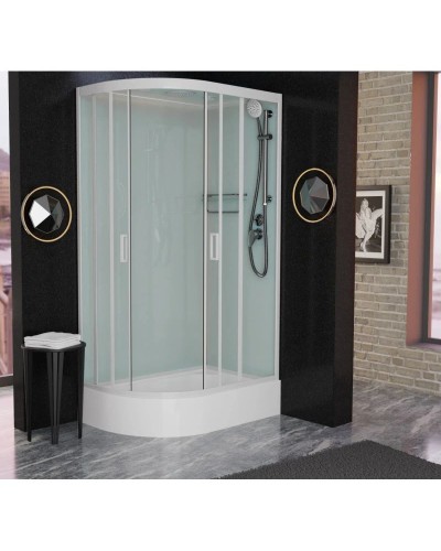 Душевая кабина 120x80x220 см Frank F412/1R White 129009 прозрачное