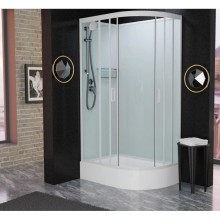 Душевая кабина 120x80x215 см Frank F412/1L White 128009 прозрачное