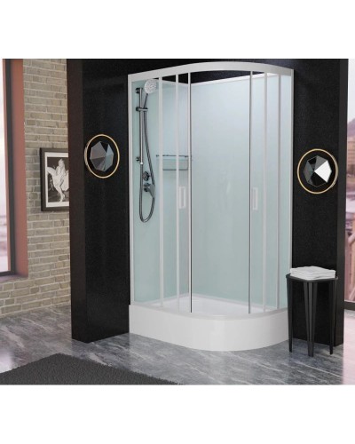 Душевая кабина 120x80x215 см Frank F412/1L White 128009 прозрачное