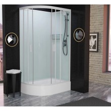 Душевая кабина 120x80x215 см Frank F412/1R М White 20031 текстурное стекло
