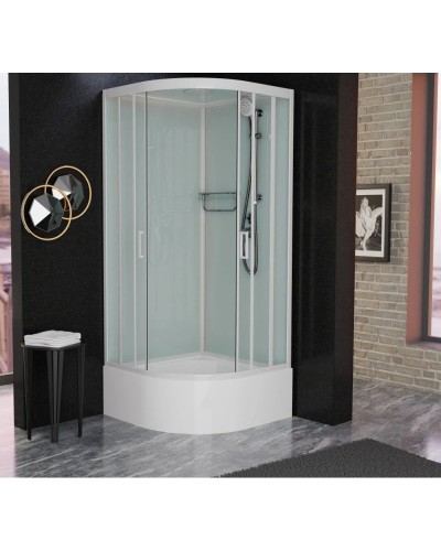 Душевая кабина 90x90x220 см Frank F409/2 White 131009 прозрачное