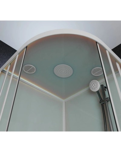 Душевая кабина 100x100x220 см Frank F400/2 White 133009 прозрачное