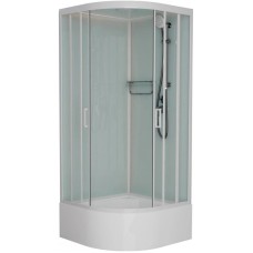 Душевая кабина 90x90x220 см Frank F409/2 М White 20032 текстурное стекло