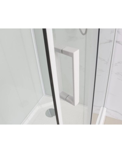 Душевая кабина 90x90x220 см Frank F409/2 М White 20032 текстурное стекло