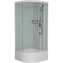 Душевая кабина 100x100x220 см Frank F400/2 М White 20034 текстурное стекло