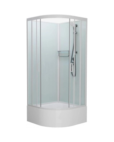 Душевая кабина 100x100x215 см Frank F400/2 White 134009 прозрачное