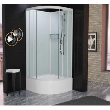 Душевая кабина 100x100x215 см Frank F400/2 White 134009 прозрачное