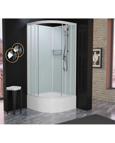 Душевая кабина 100x100x215 см Frank F400/2 White 134009 прозрачное