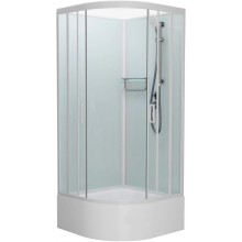 Душевая кабина 100x100x215 см Frank F400/2 М White 20035 текстурное стекло