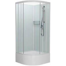 Душевая кабина 100x100x215 см Frank F400/2 М White 20035 текстурное стекло