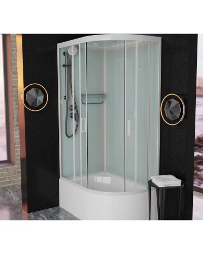 Душевая кабина 120x80x220 см Frank F412/2L White 135009 прозрачное