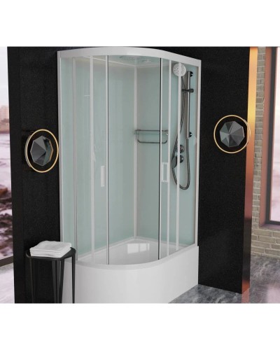 Душевая кабина 120x80x220 см Frank F412/2R White 137009 прозрачное