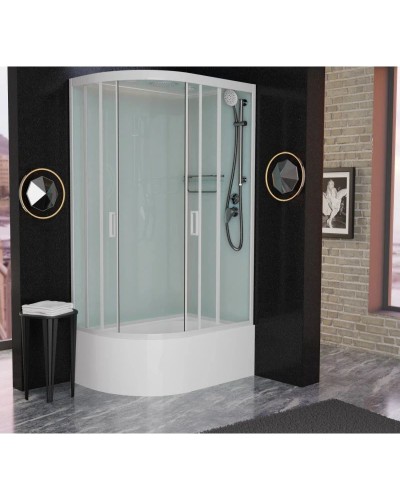 Душевая кабина 120x80x220 см Frank F412/2R White 137009 прозрачное