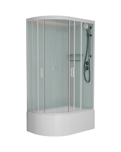 Душевая кабина 120x80x220 см Frank F412/2R М White 20038 текстурное стекло