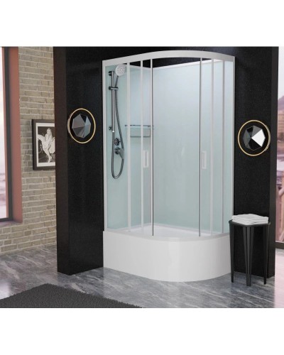 Душевая кабина 120x80x215 см Frank F412/2L White 136009 прозрачное