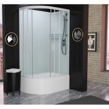 Душевая кабина 120x80x215 см Frank F412/2R White 138009 прозрачное