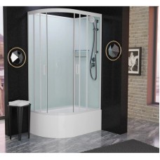 Душевая кабина 120x80x215 см Frank F412/2R White 138009 прозрачное