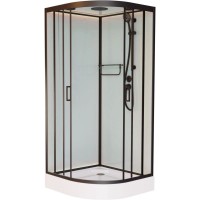 Душевая кабина 90x90x220 см Frank F409 Black 900904 прозрачное