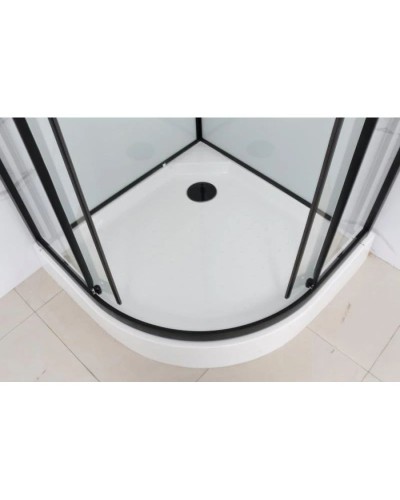 Душевая кабина 100x100x220 см Frank F400 Black 400404 прозрачное
