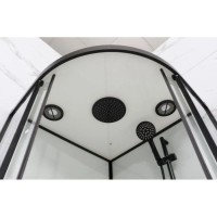 Душевая кабина 100x100x220 см Frank F400 Black 400404 прозрачное