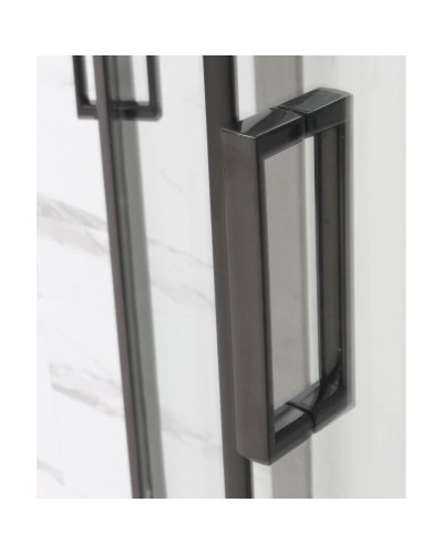 Душевая кабина 120x120x220 см Frank F420 М Black 20048 текстурное стекло