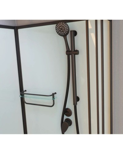 Душевая кабина 80x80x215 см Frank F408 Black 800004 прозрачное