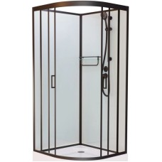 Душевая кабина 100x100x215 см Frank F400 Black 400004 прозрачное