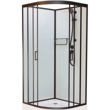 Душевая кабина 110x110x215 см Frank F410 Black 140044 прозрачное