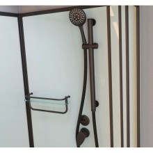 Душевая кабина 110x110x215 см Frank F410 М Black 20047 текстурное стекло