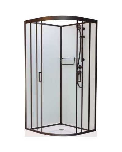 Душевая кабина 120x120x215 см Frank F420 Black 420040 прозрачное