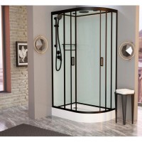 Душевая кабина 100x80x220 см Frank F418L Black 814814 прозрачное