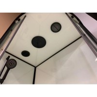 Душевая кабина 100x80x220 см Frank F418L Black 814814 прозрачное