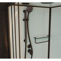 Душевая кабина 100x80x220 см Frank F418L Black 814814 прозрачное