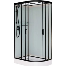 Душевая кабина 110x80x220 см Frank F418L Black 114114 прозрачное